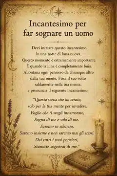 Incantesimo per far sognare un uomo