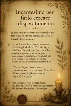 Incantesimo per farlo cercare disperatamente