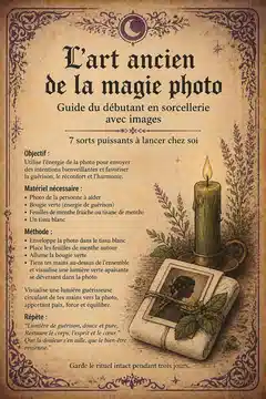 L'art ancien de la magie photo : Guide du débutant en sorcellerie avec images - 7 sorts puissants à lancer chez soi
