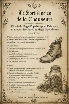 Le Sort Ancien de la Chaussure : Rituels de Magie Populaire pour Débutants en Amour, Protection et Magie Quotidienne
