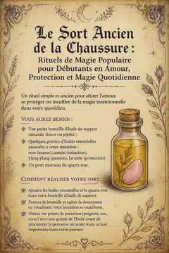 Le Sort Ancien de la Chaussure : Rituels de Magie Populaire pour Débutants en Amour, Protection et Magie Quotidienne