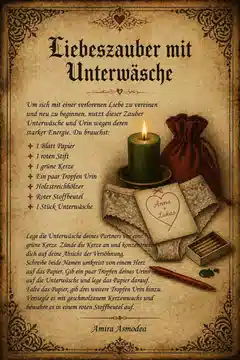 Liebeszauber mit Unterwäsche