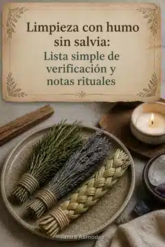Limpieza con humo sin salvia: Lista simple de verificación y notas rituales