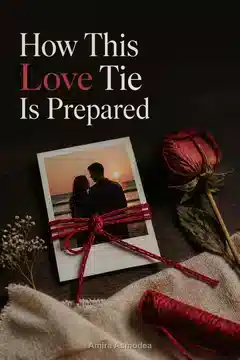 Love ties with photo and red ribbon