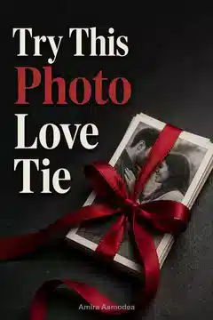 Love ties with photo and red ribbon