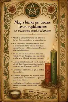 Magia bianca per trovare lavoro rapidamente: Un incantesimo semplice ed efficace