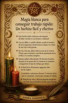 Magia blanca para conseguir trabajo rápido: Un hechizo fácil y efectivo