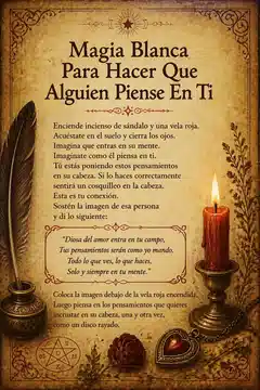 Magia Blanca Para Hacer Que Alguien Piense En Ti