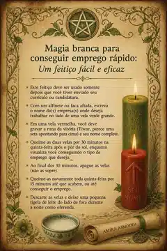 Magia branca para conseguir emprego rápido: Um feitiço fácil e eficaz