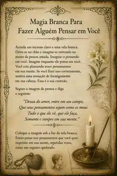 Magia Branca Para Fazer Alguém Pensar em Você
