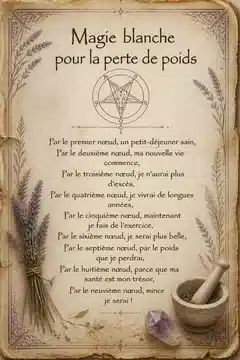 Magie blanche pour la perte de poids