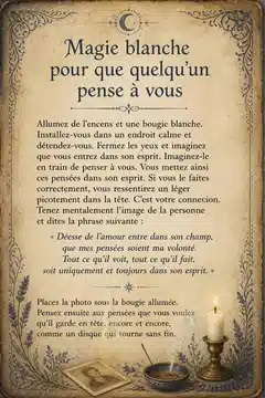 Magie blanche pour que quelqu'un pense à vous