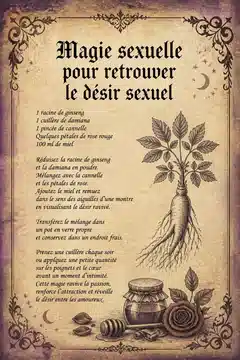 Magie sexuelle pour retrouver le désir sexuel