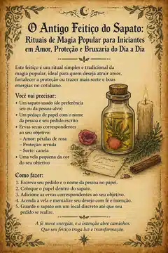 O Antigo Feitiço do Sapato: Rituais de Magia Popular para Iniciantes em Amor, Proteção e Bruxaria do Dia a Dia