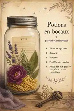 Potions en bocaux par @thethrifthywitch