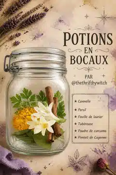 Potions en bocaux par @thethrifthywitch