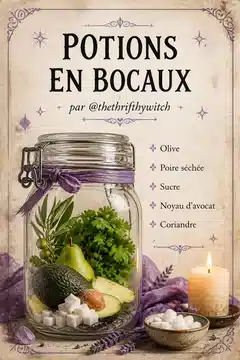 Potions en bocaux par @thethrifthywitch