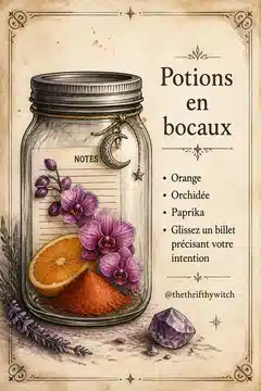 Potions en bocaux par @thethrifthywitch