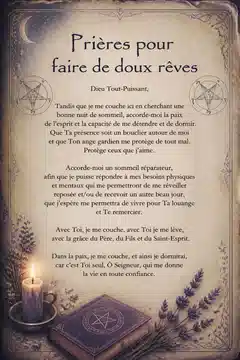 Prières pour faire de doux rêves