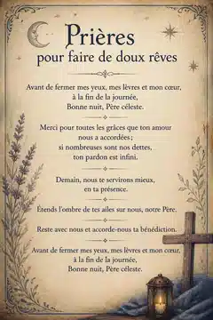 Prières pour faire de doux rêves