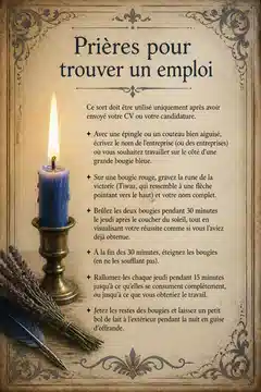 Prières pour trouver un emploi