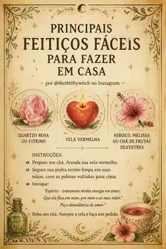 Principais Feitiços Fáceis para Fazer em Casa por @thethtiftywitch no Instagram