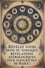 Révélez votre signe du zodiaque : révélations astrologiques pour aujourd'hui 19 mars !
