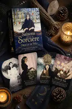 Saisons de la Sorcière : Oracle de Yule : 44 cartes dorées et livre de 144 pages