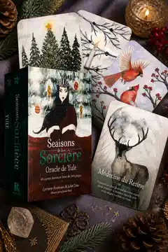 Saisons de la Sorcière : Oracle de Yule : 44 cartes dorées et livre de 144 pages