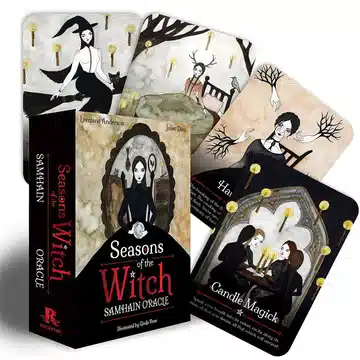 Seasons of the Witch : Samhain Oracle : Exploitez la Puissance Intuitive de la Nuit la Plus Magique de l’Année (44 Cartes en Couleur et Guide de 180 Pages)