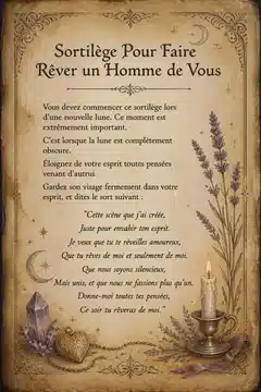 Sortilège Pour Faire Rêver un Homme de Vous