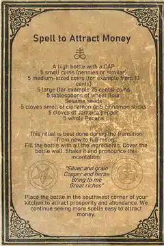 Spell to attract money fast