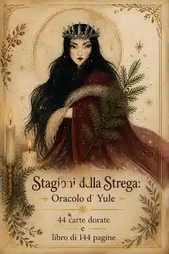 Stagioni della Strega: Oracolo di Yule: 44 carte dorate e libro di 144 pagine