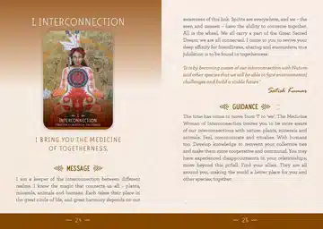 Medicine Woman Oracle card with feminine symbols
