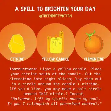 Top Easy Spells to Cast at Home from @thethtiftywitch on Instagram