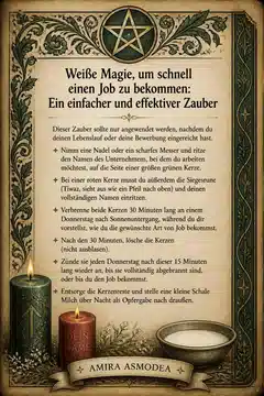 Weiße Magie, um schnell einen Job zu bekommen: Ein einfacher und effektiver Zauber