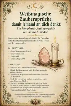 White Magic Spells to Make Someone Think About You Weißmagische Zaubersprüche, damit jemand an dich denkt: Ein kompletter Anfängerguide von Amira Asmodea