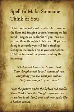 White Magic To Make Someone Think Of You
