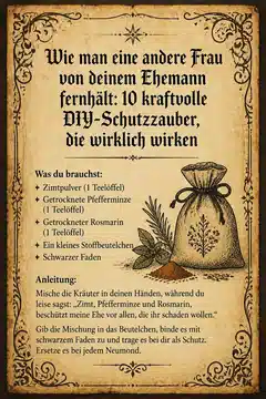 Wie man eine andere Frau von deinem Ehemann fernhält: 10 kraftvolle DIY-Schutzzauber, die wirklich wirken