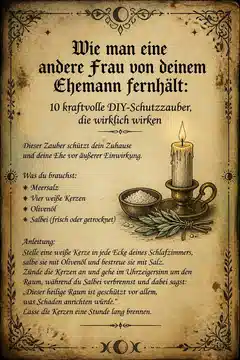 Wie man eine andere Frau von deinem Ehemann fernhält: 10 kraftvolle DIY-Schutzzauber, die wirklich wirken