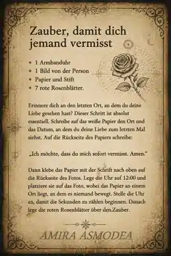 Zauber, damit dich jemand vermisst