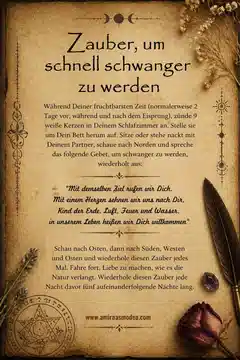 Zauber, um schnell schwanger zu werden
