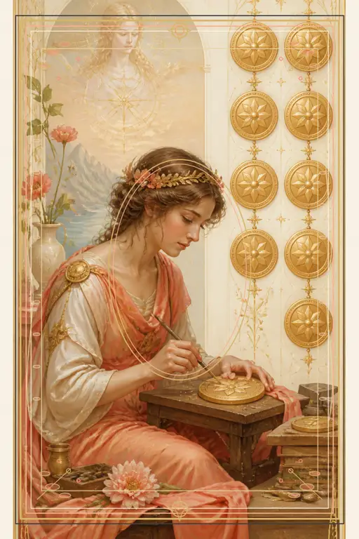 Eight of Pentacles tarot card
