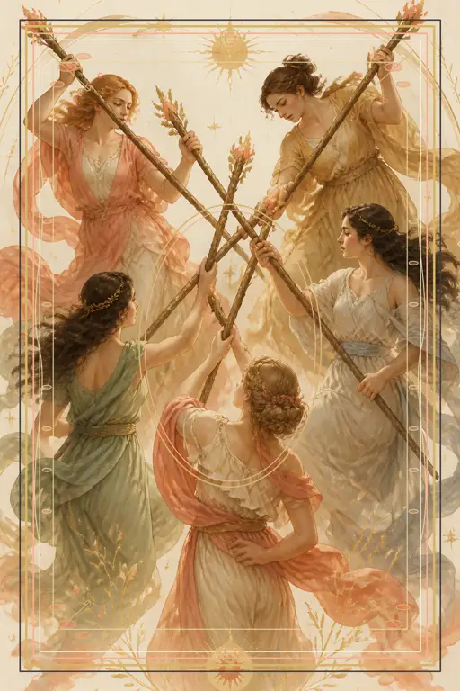 Five of Wands tarot card