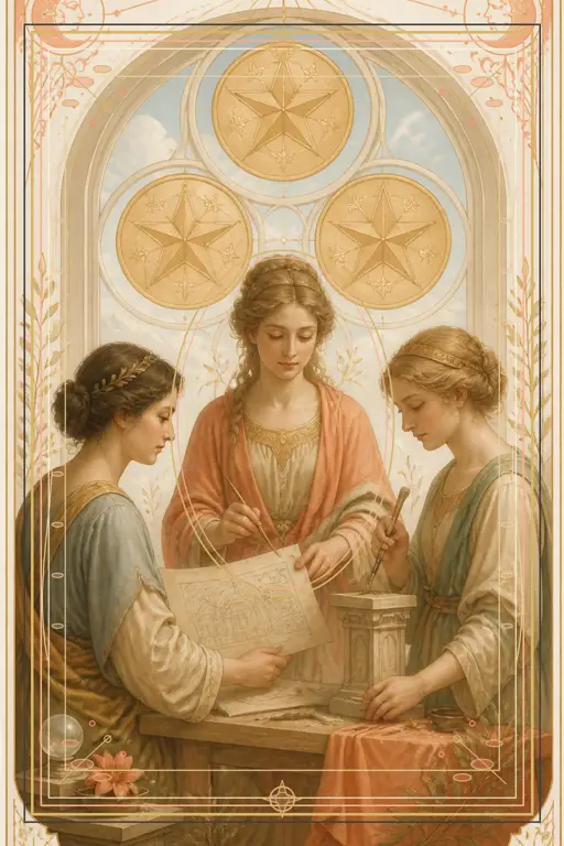 Three of Pentacles tarot card